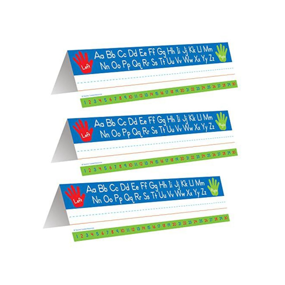 Left Right Alphabet Tented Name Plate, 36 Per Pack, 3 Packs. Picture 1