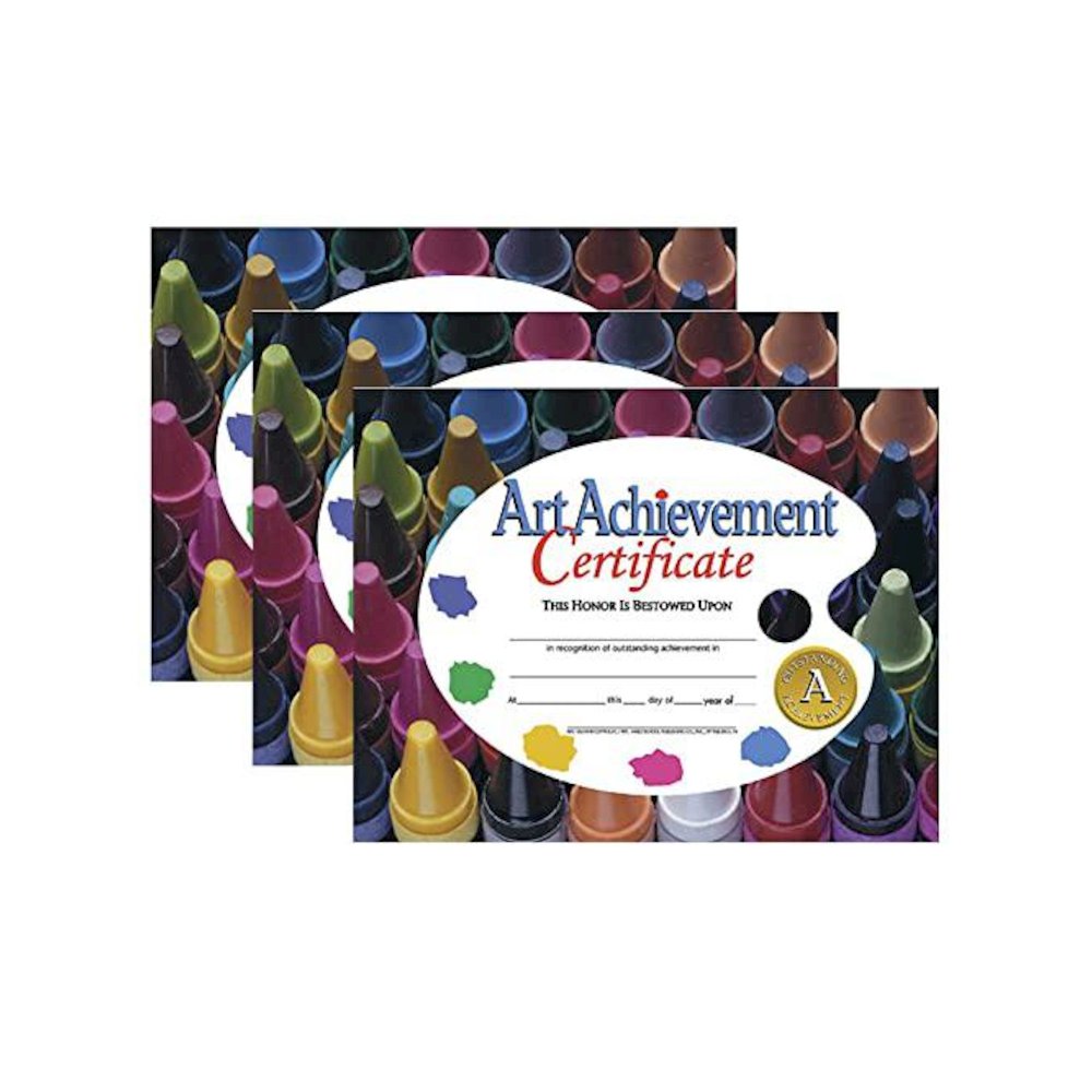 Art Achievement Certificate, 8.5" x 11", 30 Per Pack, 3 Packs. Picture 1