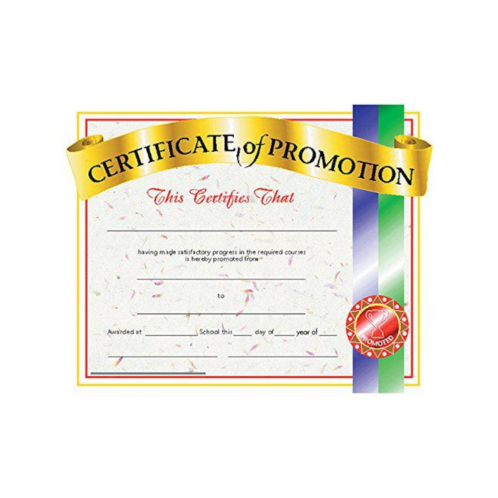Certificate of Promotion, 8.5" x 11", 30 Per Pack, 3 Packs. Picture 1