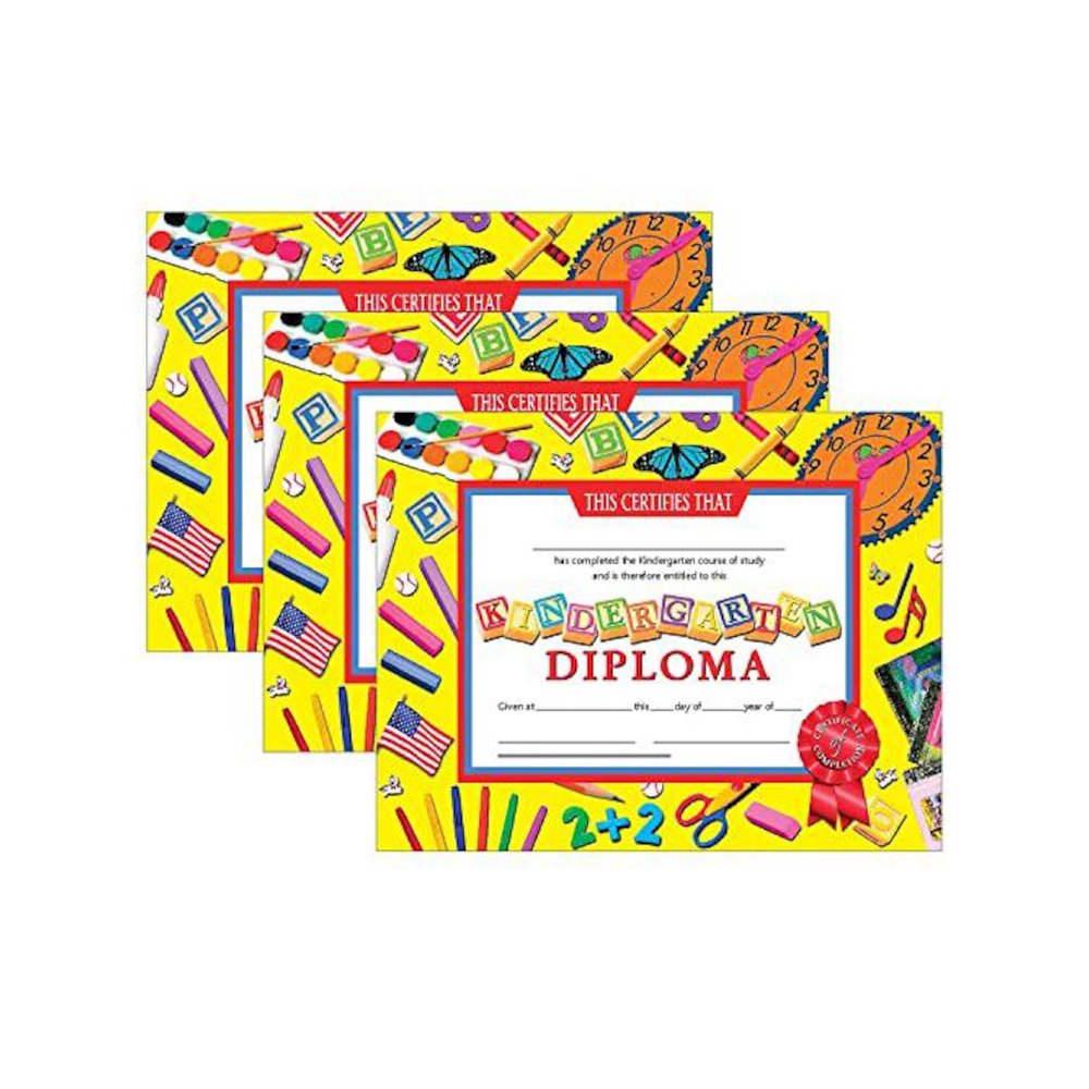 Kindergarten Diploma, 8.5" x 11", 30 Per Pack, 3 Packs. Picture 1