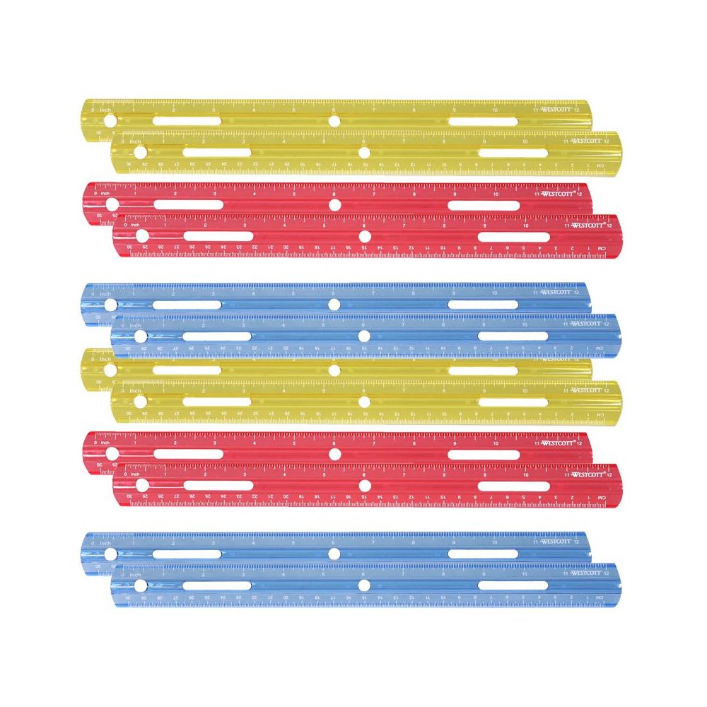 Plastic Ruler, 12", Pack of 36. Picture 1
