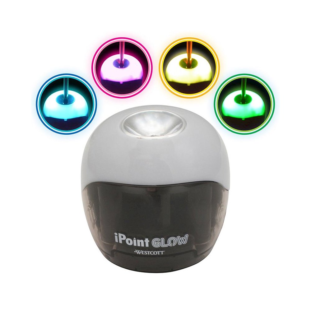 iPoint Glow Color Changing Battery Pencil Sharpener. Picture 1