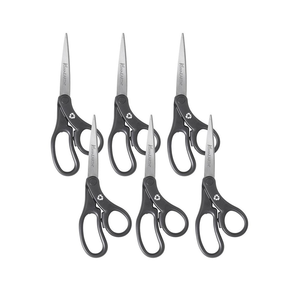 KleenEarth Basic 8" Scissors, Bent, Pack of 6. Picture 1