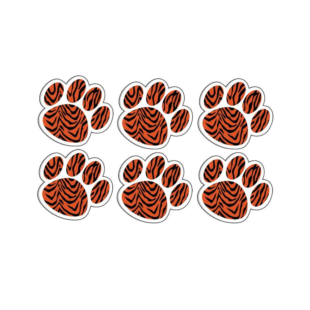 Magnetic Whiteboard Eraser, Tiger Paw, Pack of 6. Picture 1