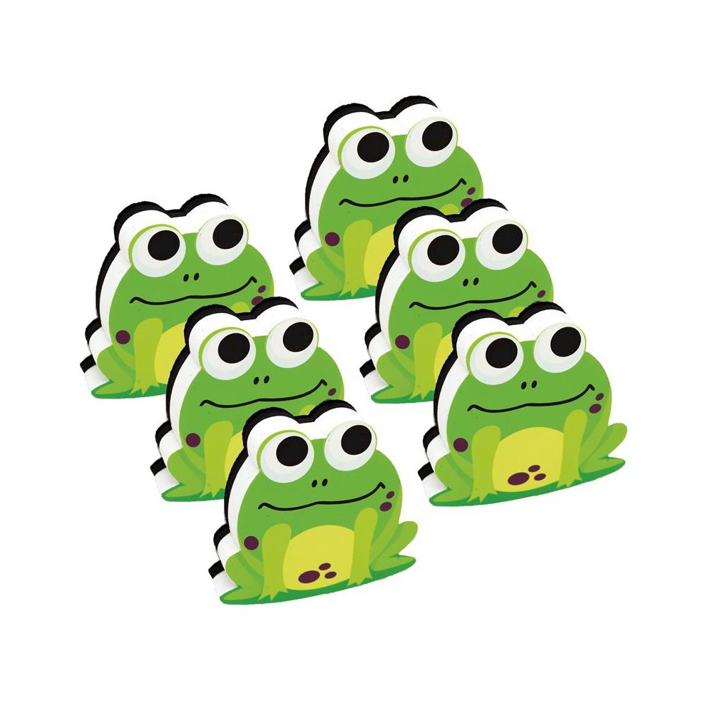 Magnetic Whiteboard Eraser, Frog, Pack of 6. Picture 1