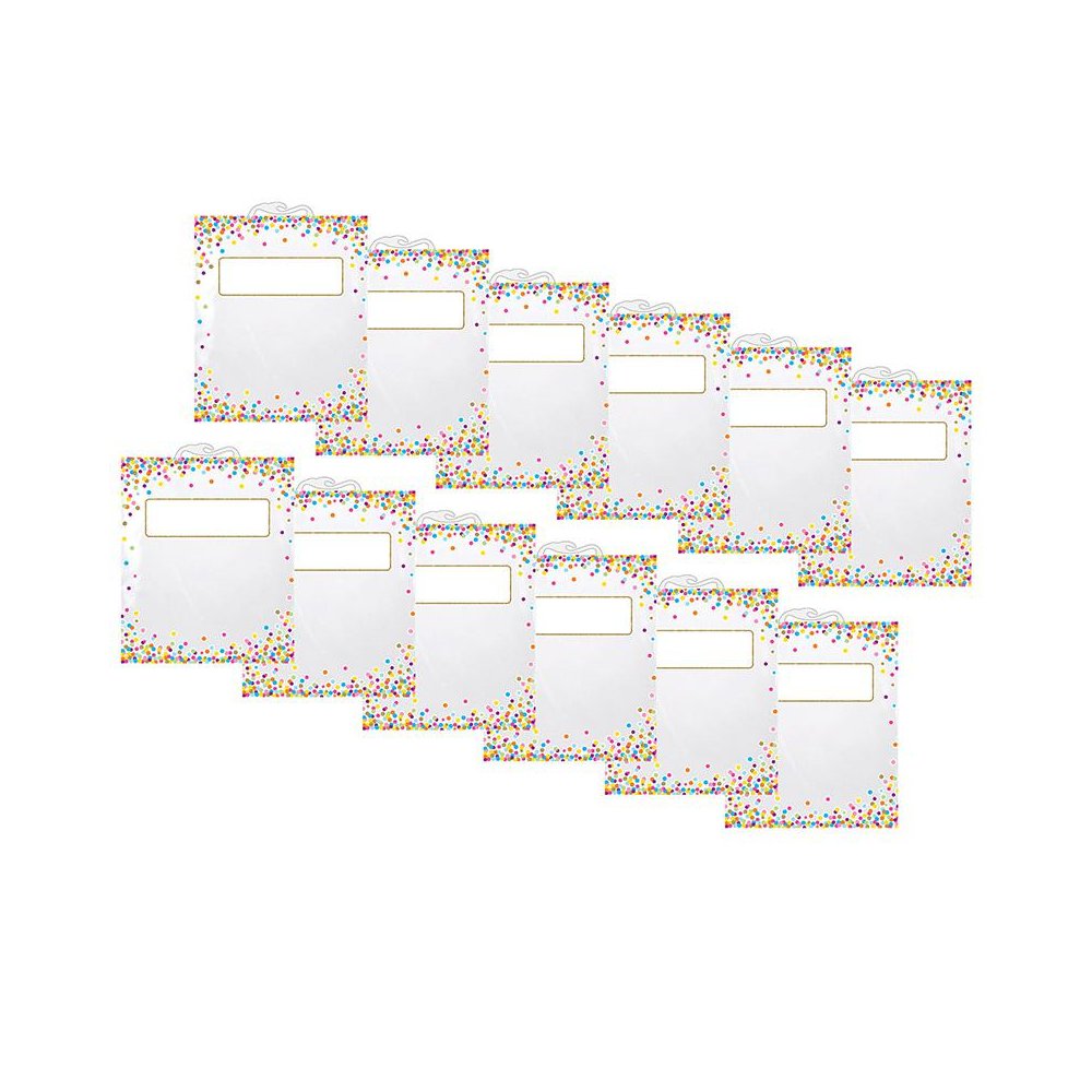 Hanging Confetti Pattern Storage/Book Bag, 11" x 16", Pack of 12. Picture 1