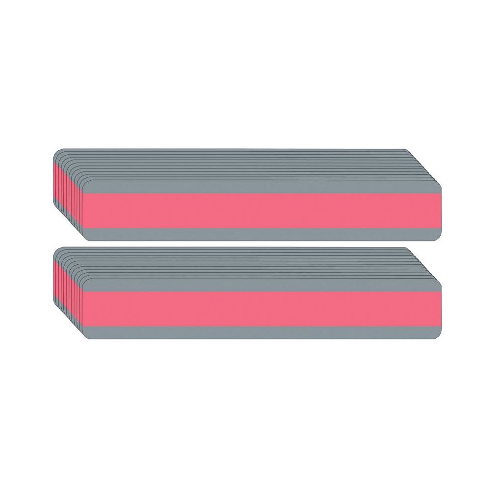 Double Wide Sentence Strip Reading Guide, 1-1/4" x 7-1/4", Rose, Pack of 24. Picture 1