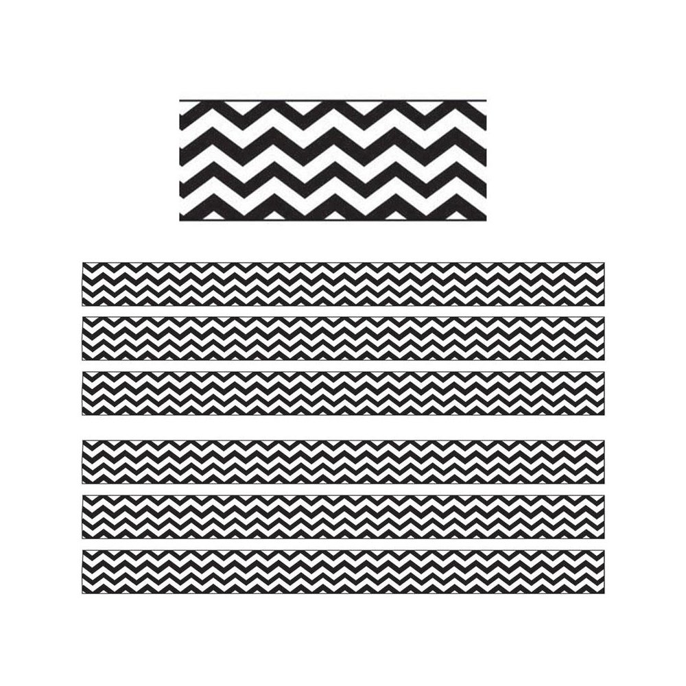 Magnetic Magi-Strips, Black Chevron, 12 Feet Per Pack, 6 Packs. Picture 1