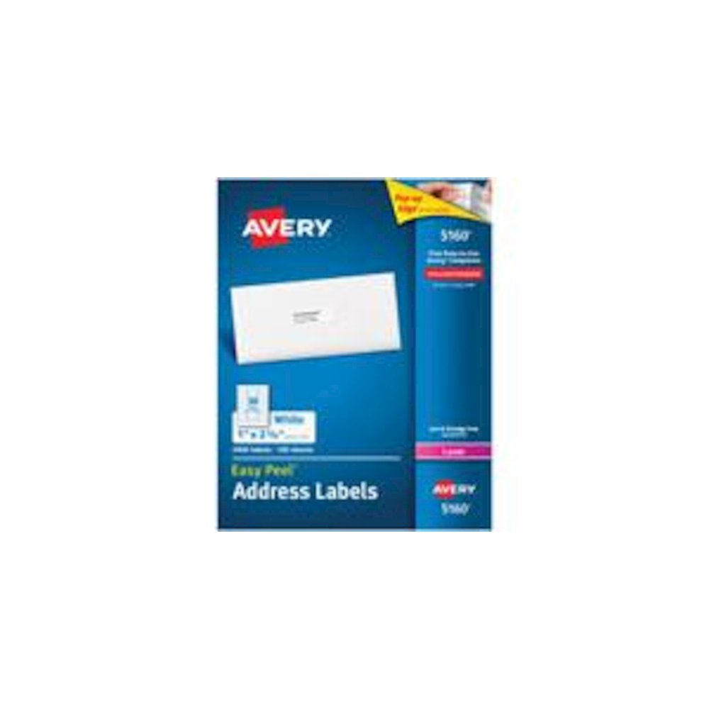 AVERY EASY PEEL WHITE ADDRESS LABELS 1X2 5/8 3000CT. Picture 2