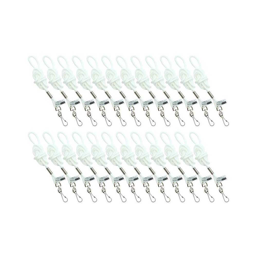 Standard Lanyard Hook Rope Style, White, Pack of 24. Picture 1