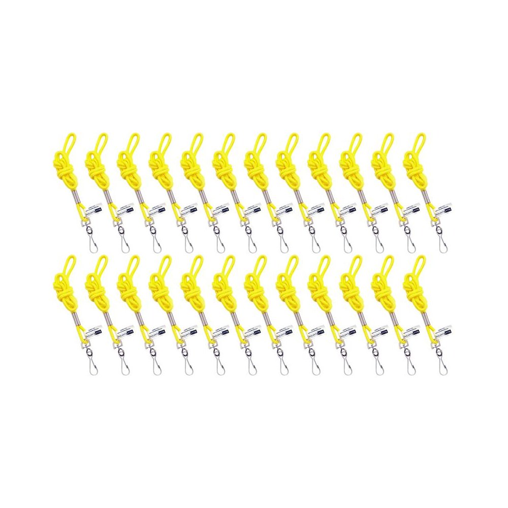 Standard Lanyard Hook Rope Style, Yellow, Pack of 24. Picture 1