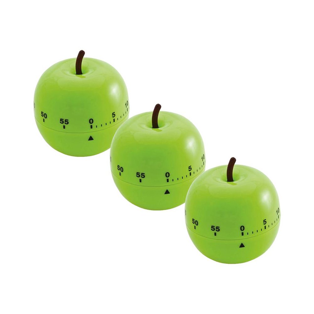 Apple-Shaped Timer, Green, Pack of 3. Picture 1