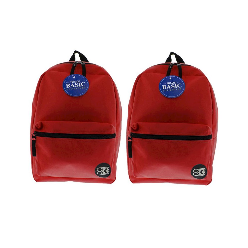 Basic Backpack, 16", Red, Pack of 2. Picture 1
