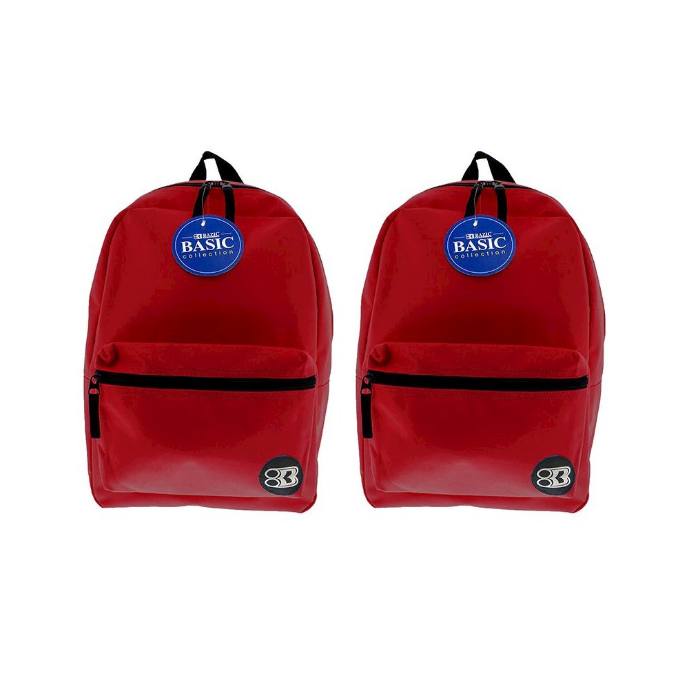 Basic Backpack 16" Burgundy, Pack of 2. Picture 1