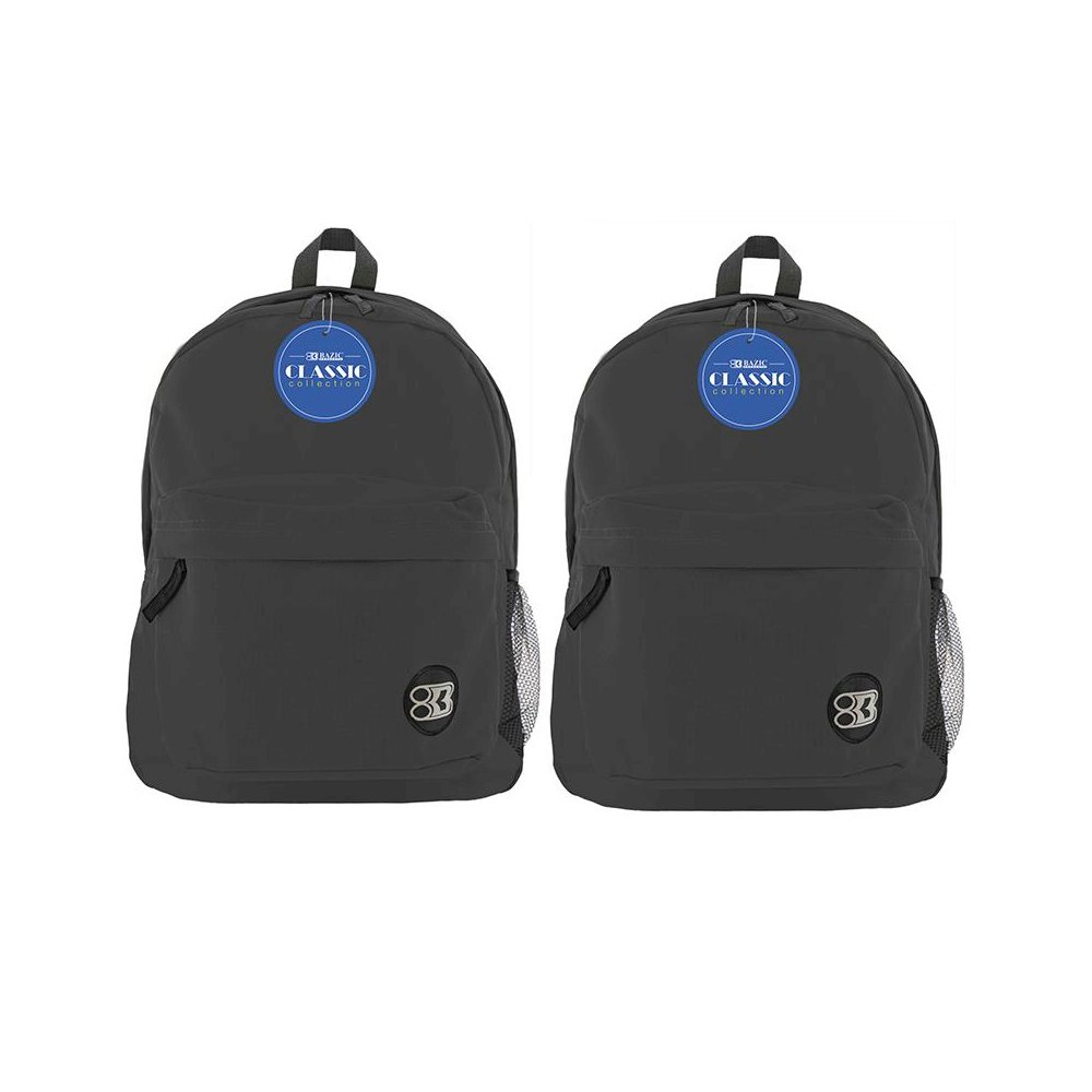 Classic Backpack 17" Black, Pack of 2. Picture 1