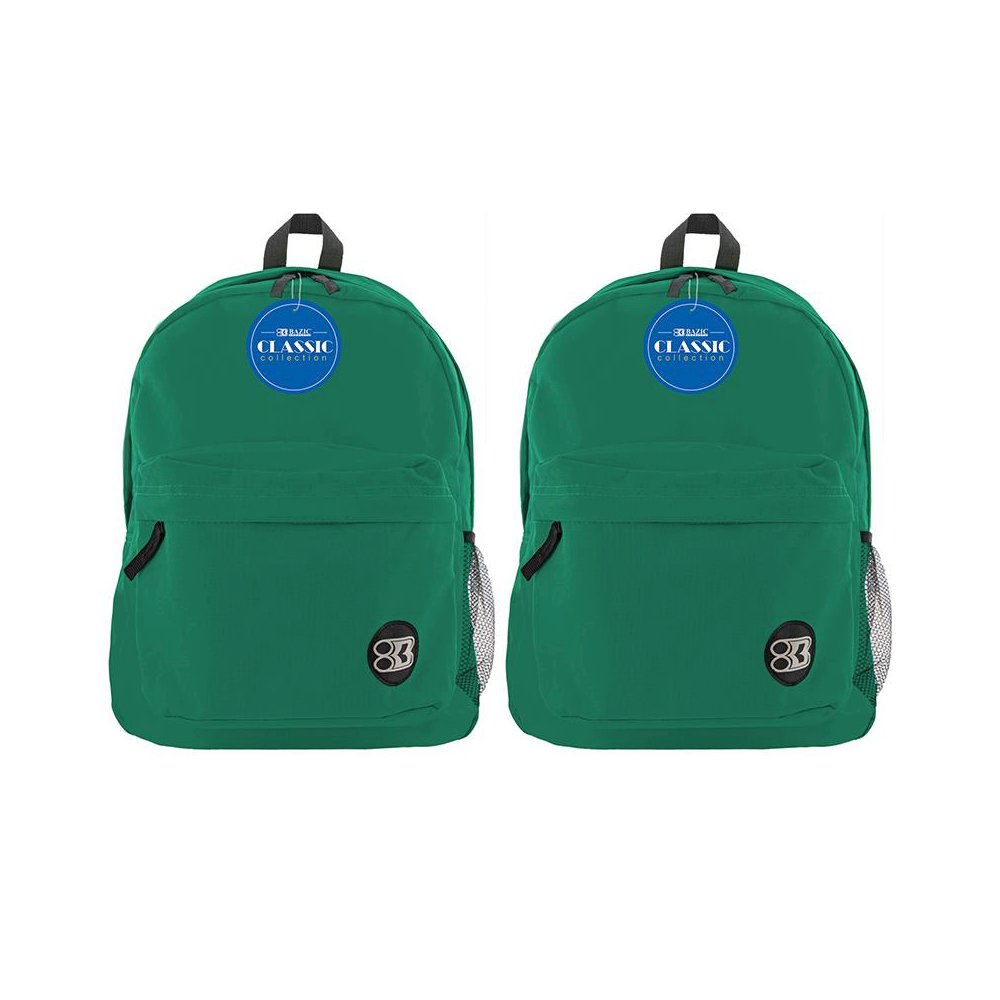 Classic Backpack 17" Green, Pack of 2. Picture 1
