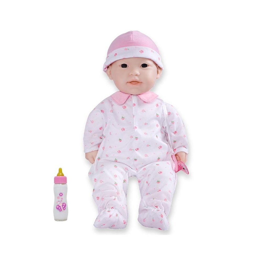 La Baby Soft 16" Baby Doll, Pink with Pacifier, Asian. Picture 1