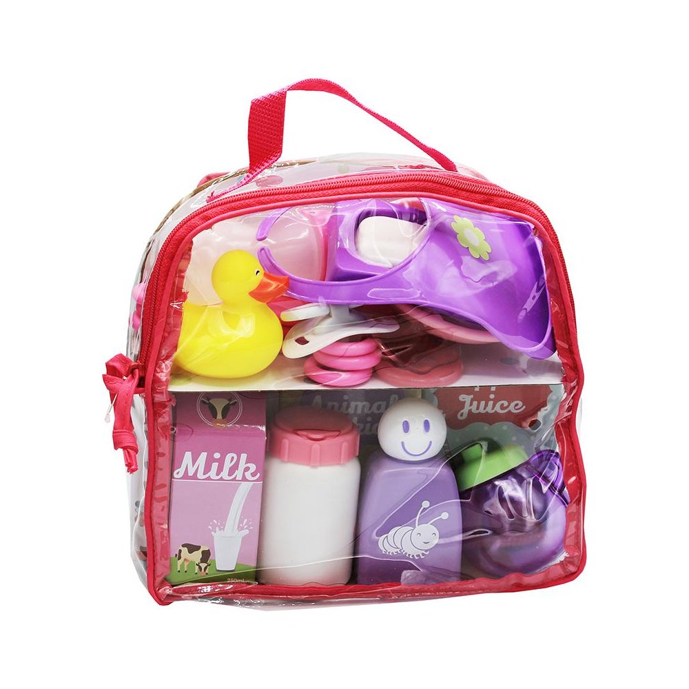For Keeps! Baby Doll Essentials Accessory Bag, 20 Pieces. Picture 1