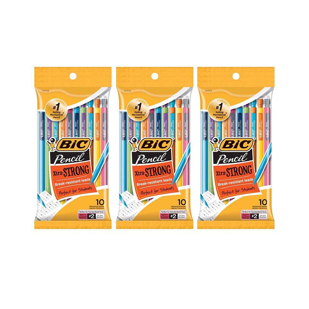 Mechanical Pencils, 0.9mm, 10 Per Pack, 3 Packs. Picture 1