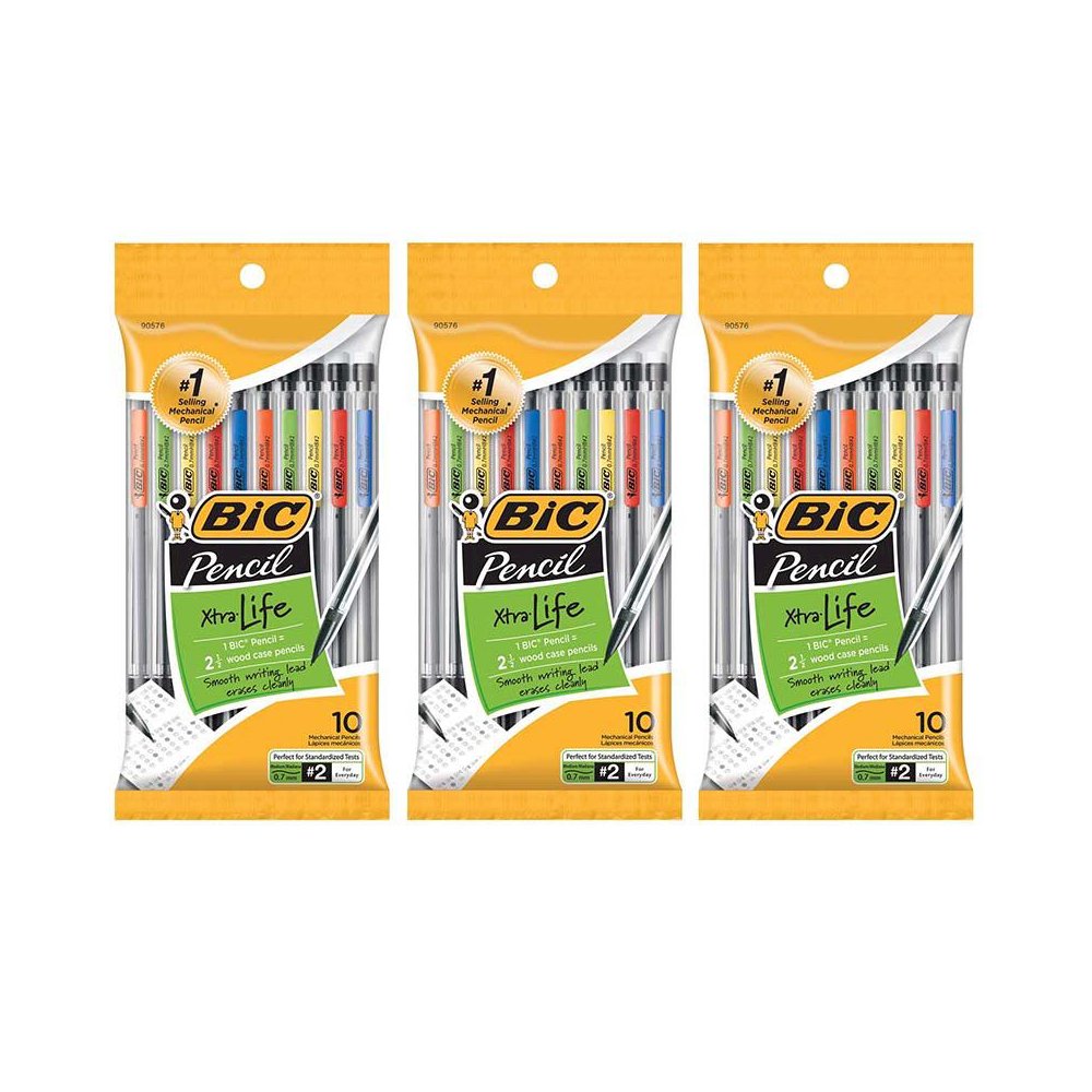 Mechanical Pencils, 0.7mm, 10 Per Pack, 3 Packs. Picture 1