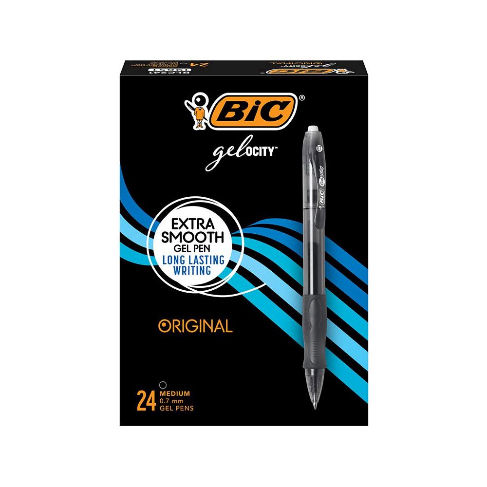 Gelocity Original Retractable Gel Pens, Medium Point (0.7mm), 24-Count Pack. Picture 1
