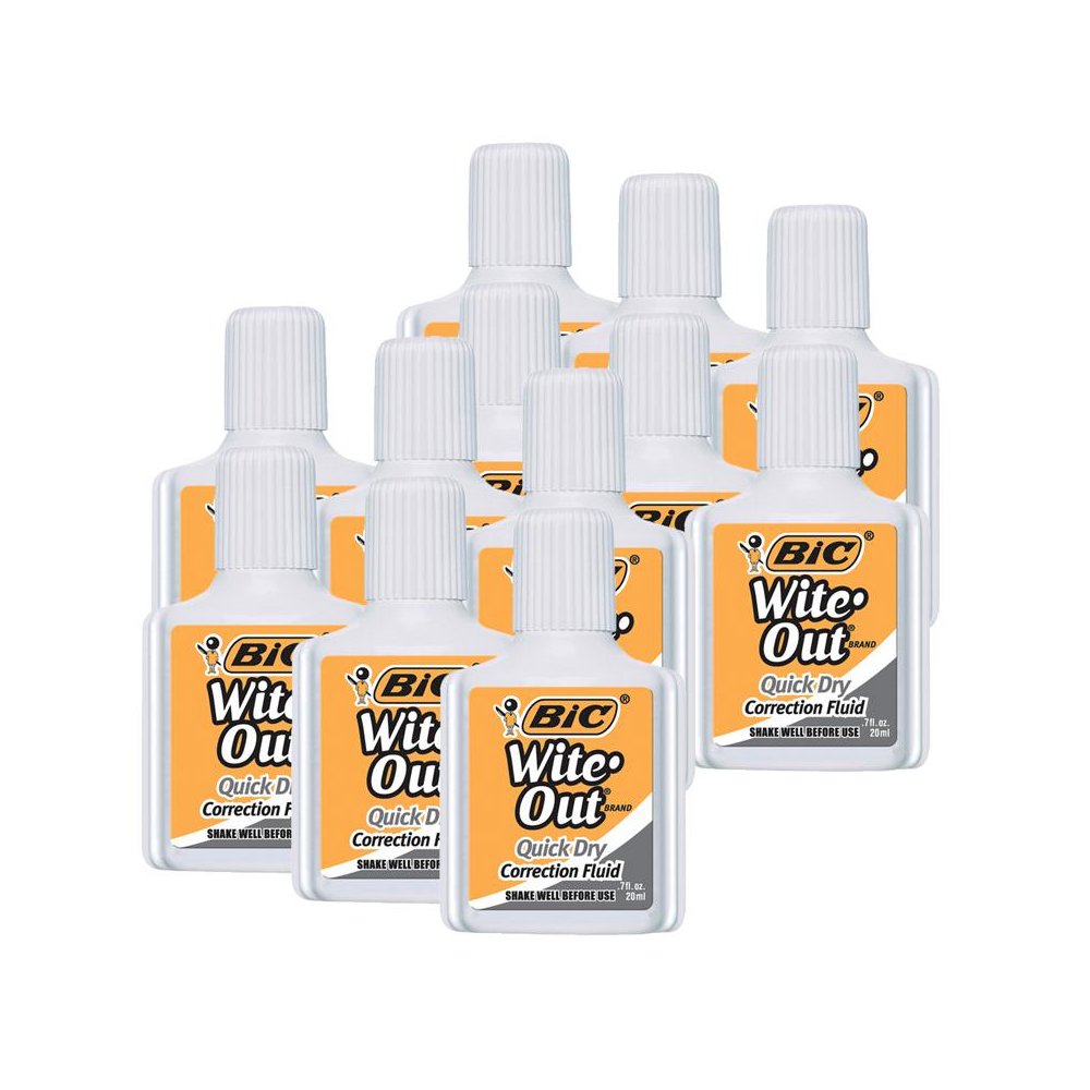 Wite-Out Quick Dry Correction Fluid, Pack of 12. Picture 1