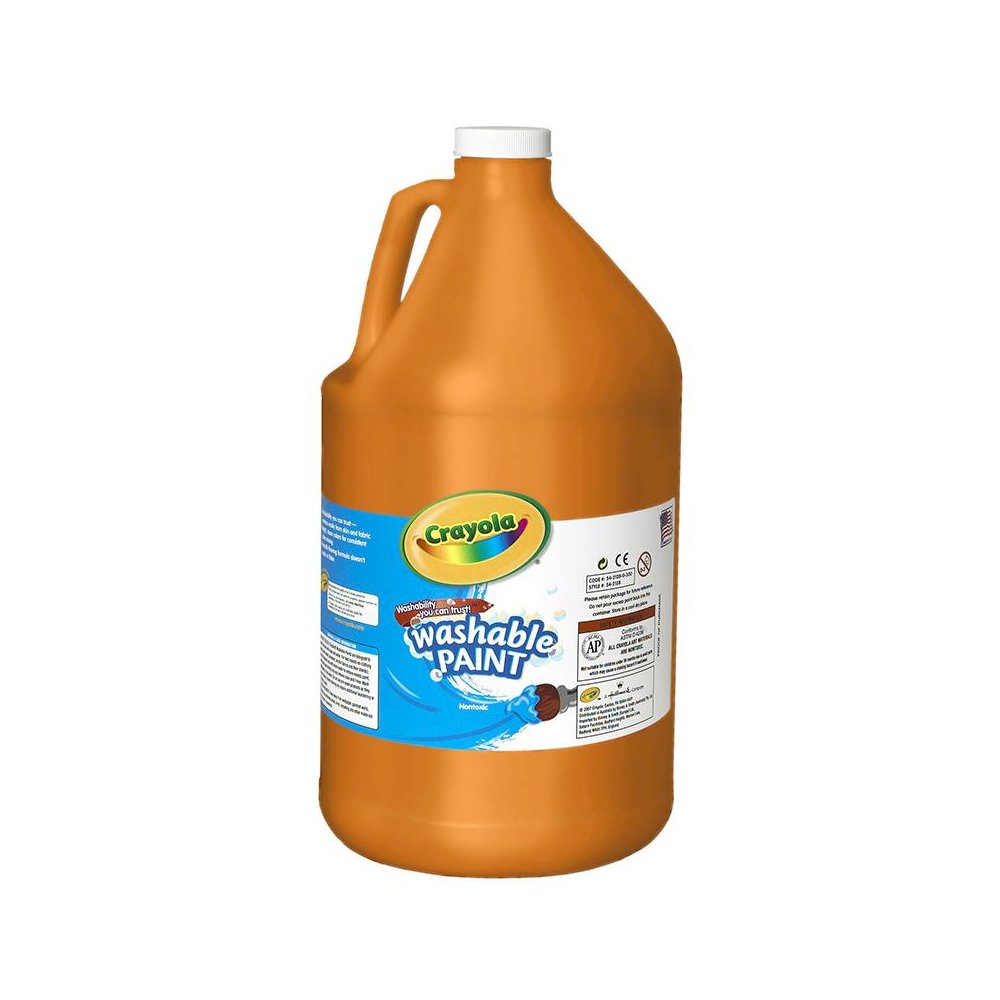 WASHABLE PAINT GALLON ORANGE. Picture 1