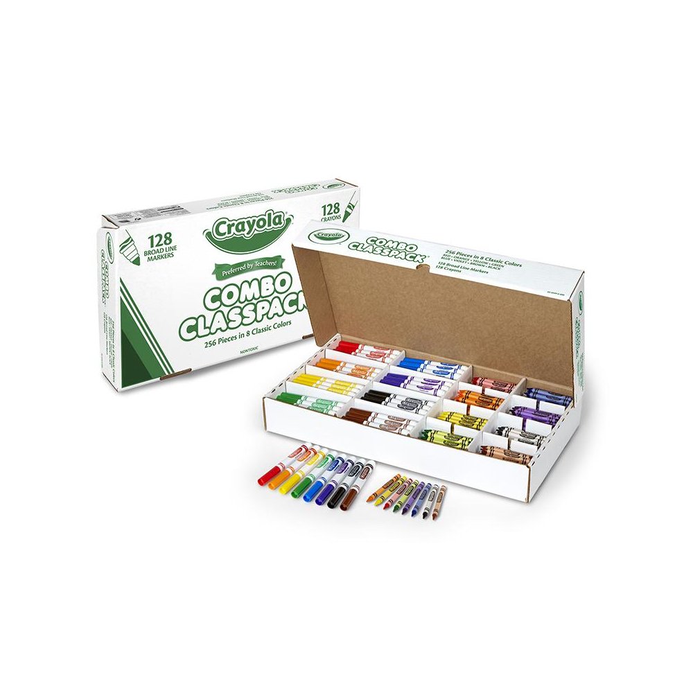 CRAYOLA CRAYON MARKER COMBO CLASSPK. Picture 1