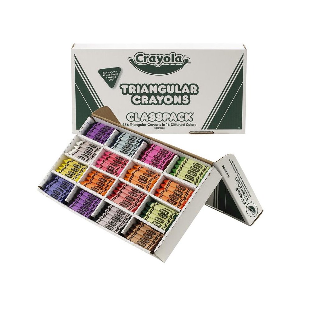 BINNEY & SMITH / CRAYOLA Classpack Triangular Crayons, 16 Colors, 256/BX. Picture 1