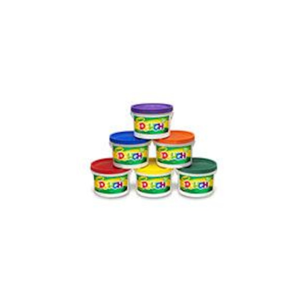 CRAYOLA DOUGH SET OF 6 TUBS RED ORANGE GREEN YELLOW PURPLE BLUE. Picture 2