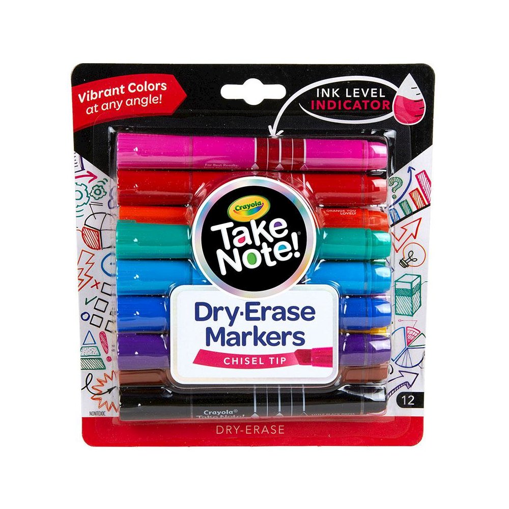 Take Note! Dry Erase Markers, Chisel Tip, 12 Count. Picture 1
