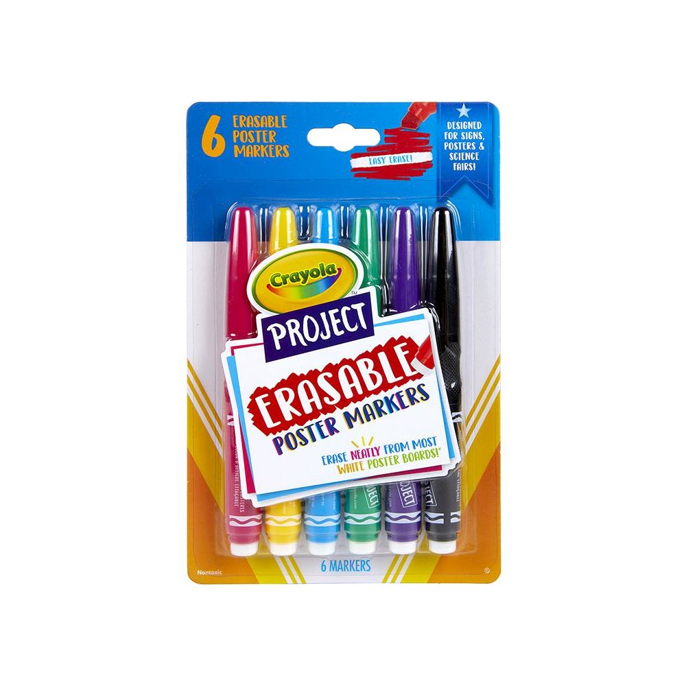 Project Erasable Poster Markers, Pack of 6. Picture 1