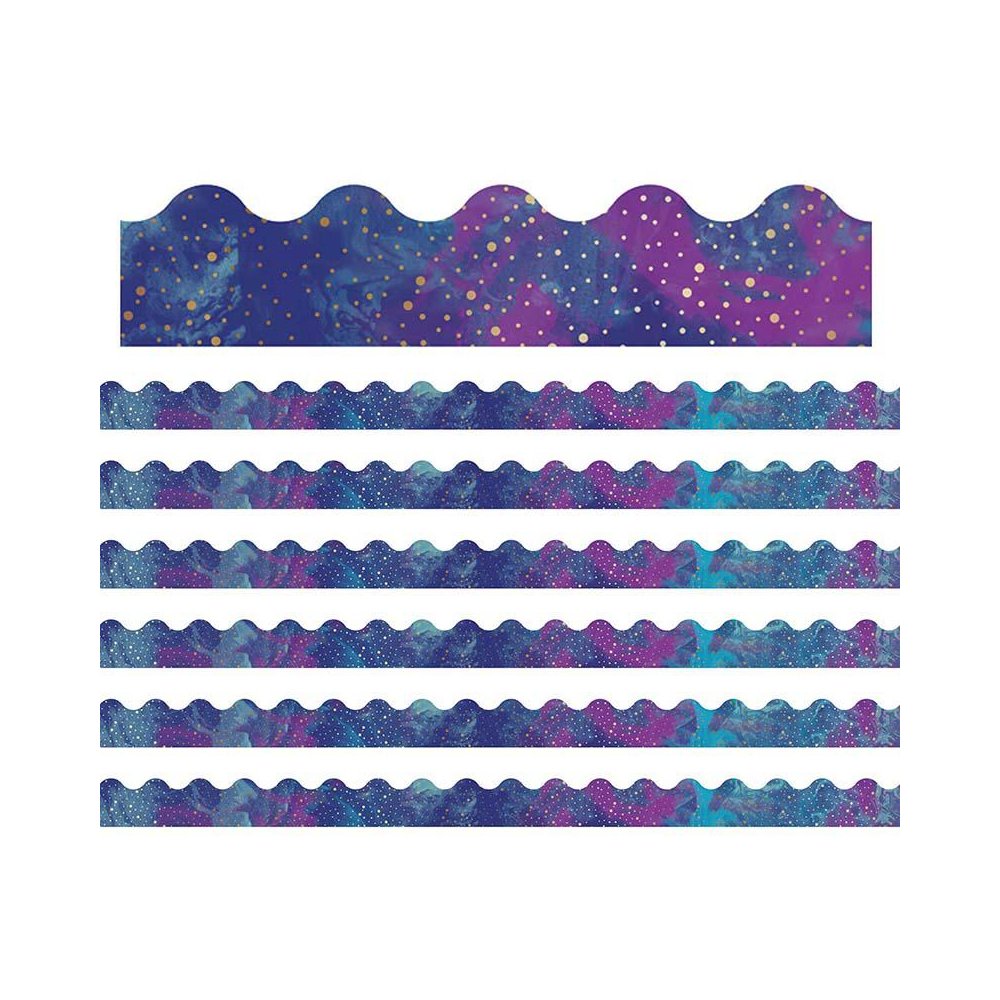Galaxy Scalloped Border, 39 Feet Per Pack, 6 Packs. Picture 1