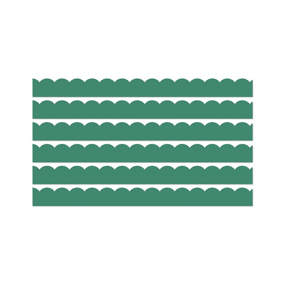 Grow Together Jade Green Scalloped Borders, 39 Feet Per Pack, 6 Packs. Picture 1