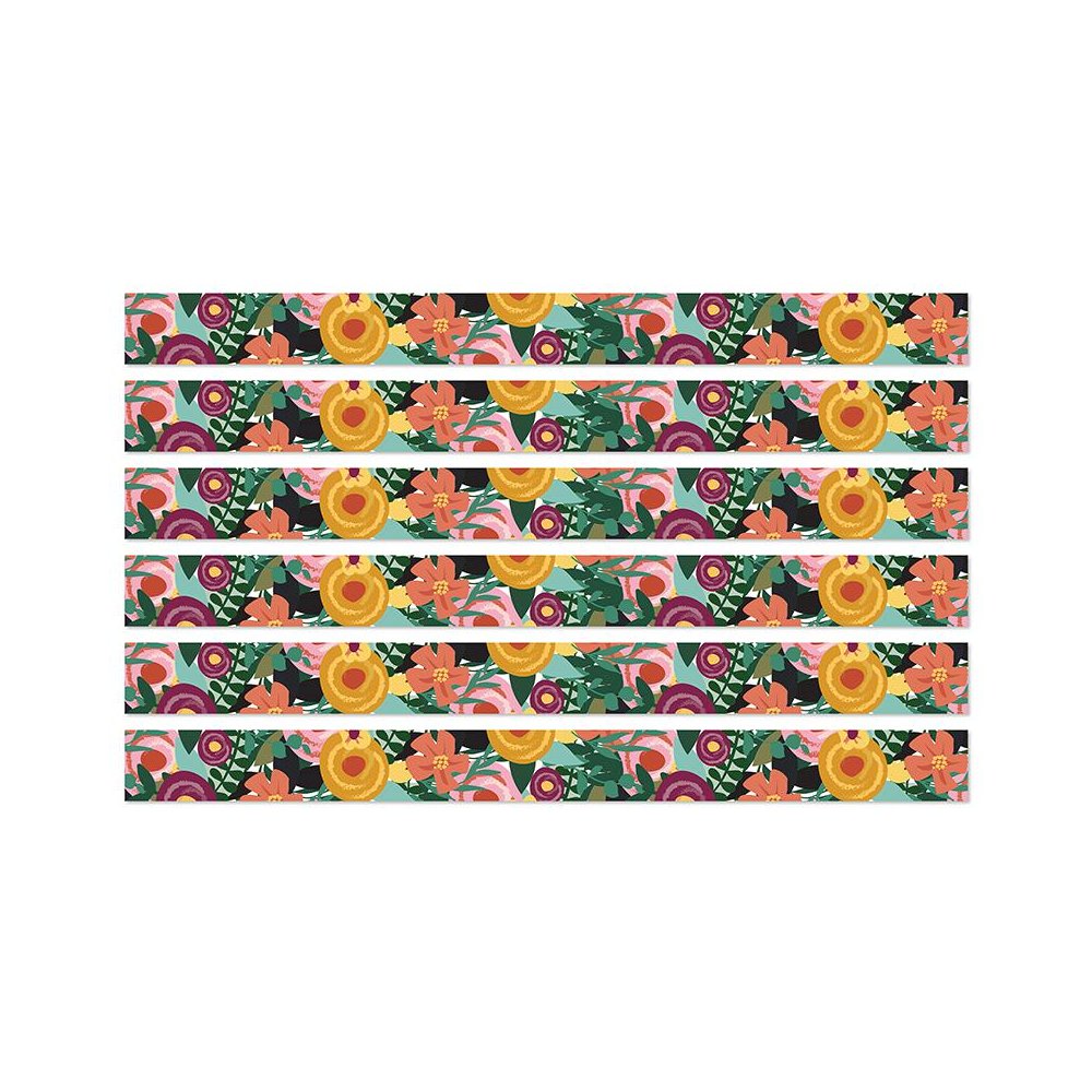 Grow Together Floral Garden Straight Borders, 36 Feet Per Pack, 6 Packs. Picture 1