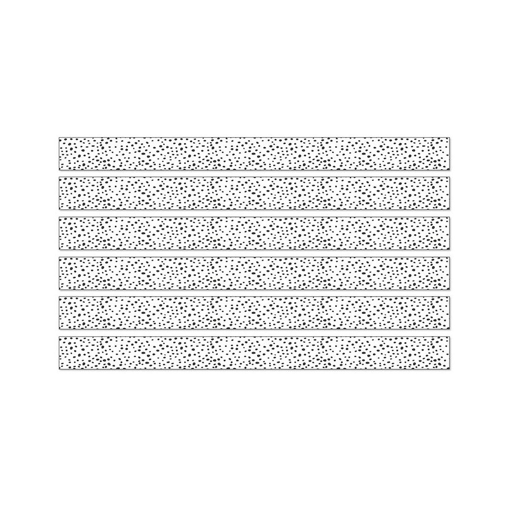We Belong Black Dots Straight Borders Per Pack, 36 Feet Per Pack, 6 Packs. Picture 1