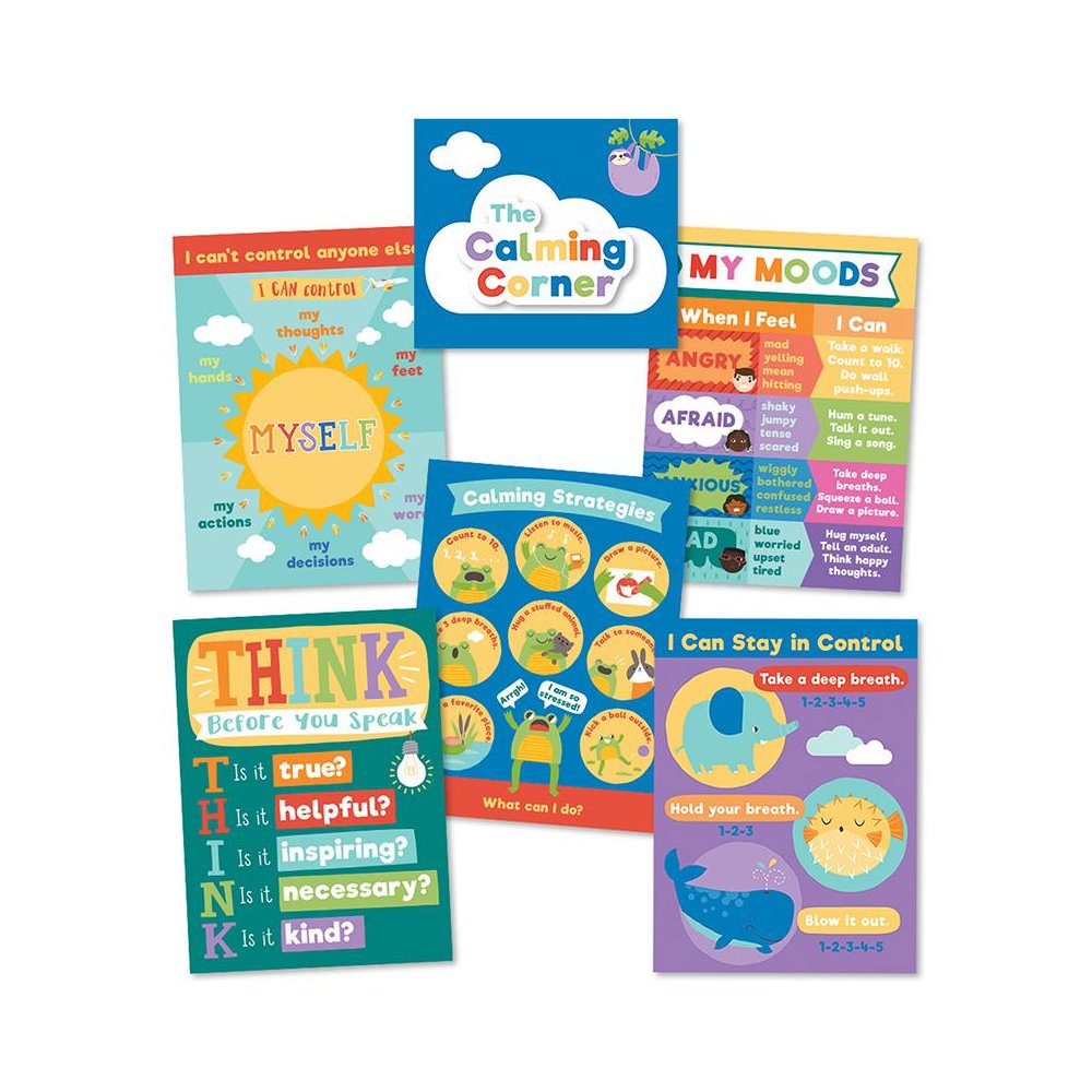 Calming Strategies Chart Set, 7 Pieces. Picture 1