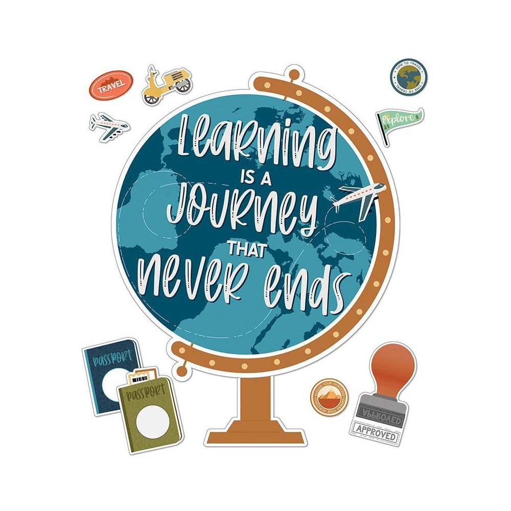 Let's Explore Learning Is a Journey Bulletin Board Set. Picture 1