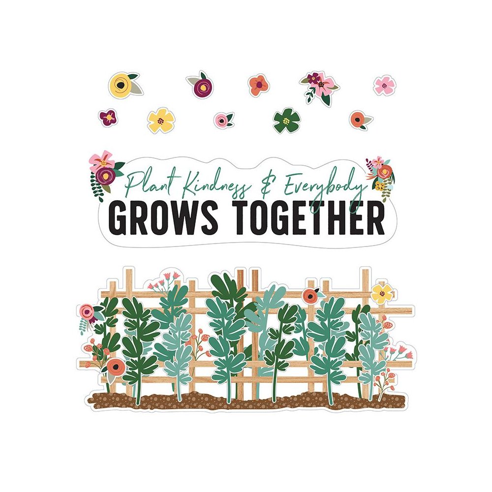 Grow Together Plant Kindness & Everybody Grows Together Bulletin Board Set. Picture 1