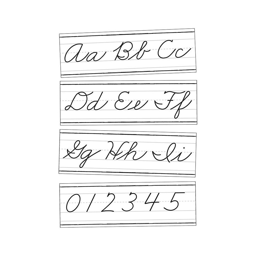Farmhouse Alphabet Line: Cursive Bulletin Board Set. Picture 1