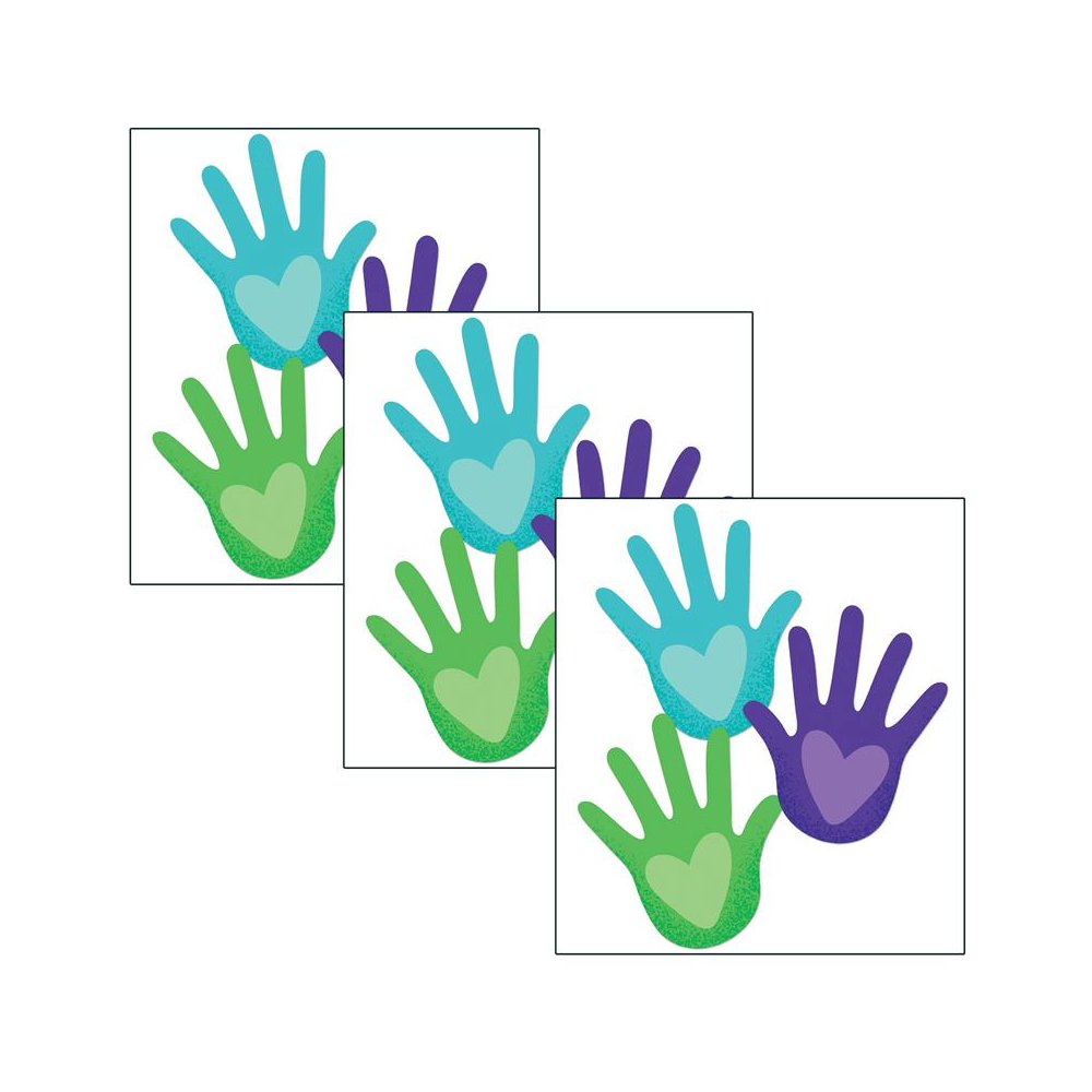 One World Hands with Hearts Cut-Outs, 36 Per Pack, 3 Packs. Picture 1