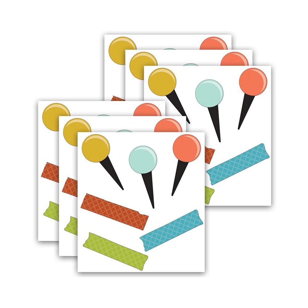 Let's Explore Pins & Tape Mini Cut-Outs, 60 Per Pack, 6 Packs. Picture 1