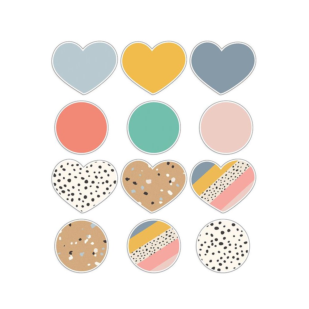 We Belong Hearts & Dots Cut-Outs, 36 Per Pack, 3 Packs. Picture 1