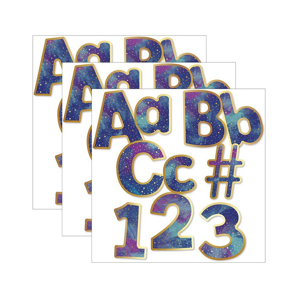 Galaxy Combo Pack EZ Letters, 4-inch, 219 Pieces Per Pack, 3 Packs. Picture 1