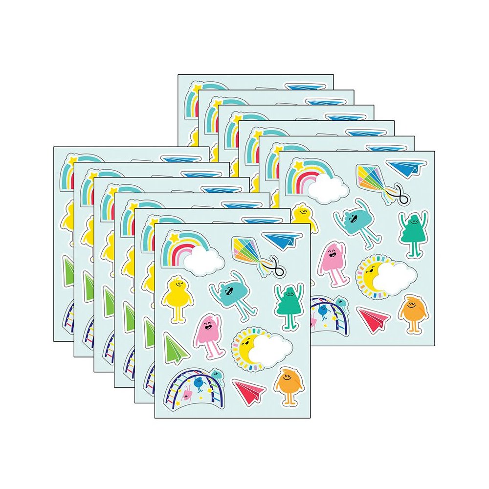 Happy Place Shape Stickers, 72 Per Pack, 12 Packs. Picture 1