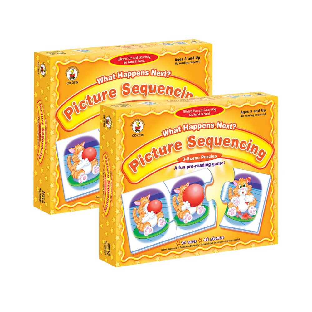 What Happens Next? Picture Sequencing Puzzle Game, Grade PK-K, Pack of 2. Picture 1