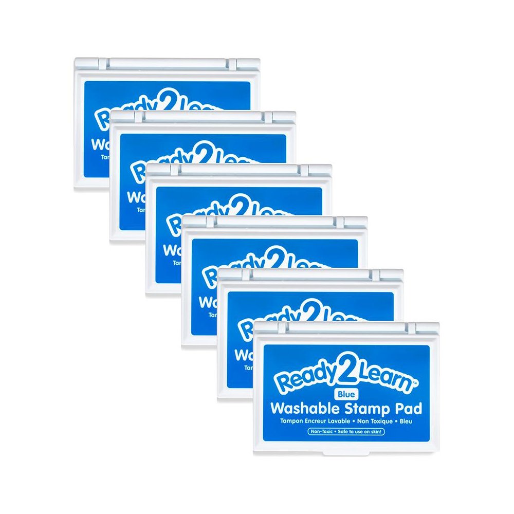 Washable Stamp Pad - Blue - Pack of 6. Picture 1