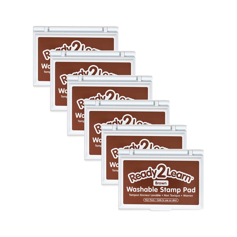 Washable Stamp Pad - Brown - Pack of 6. Picture 1