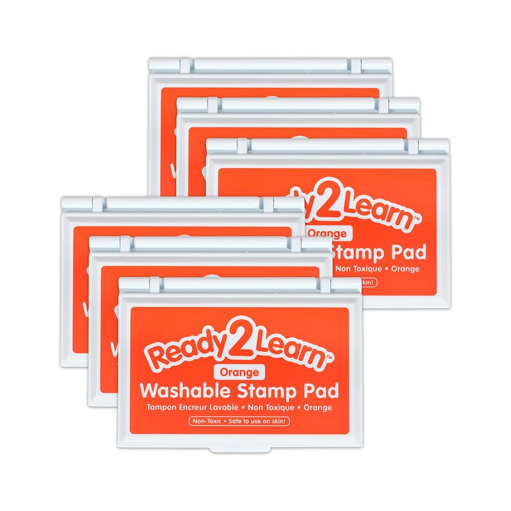 Washable Stamp Pad - Orange - Pack of 6. Picture 1