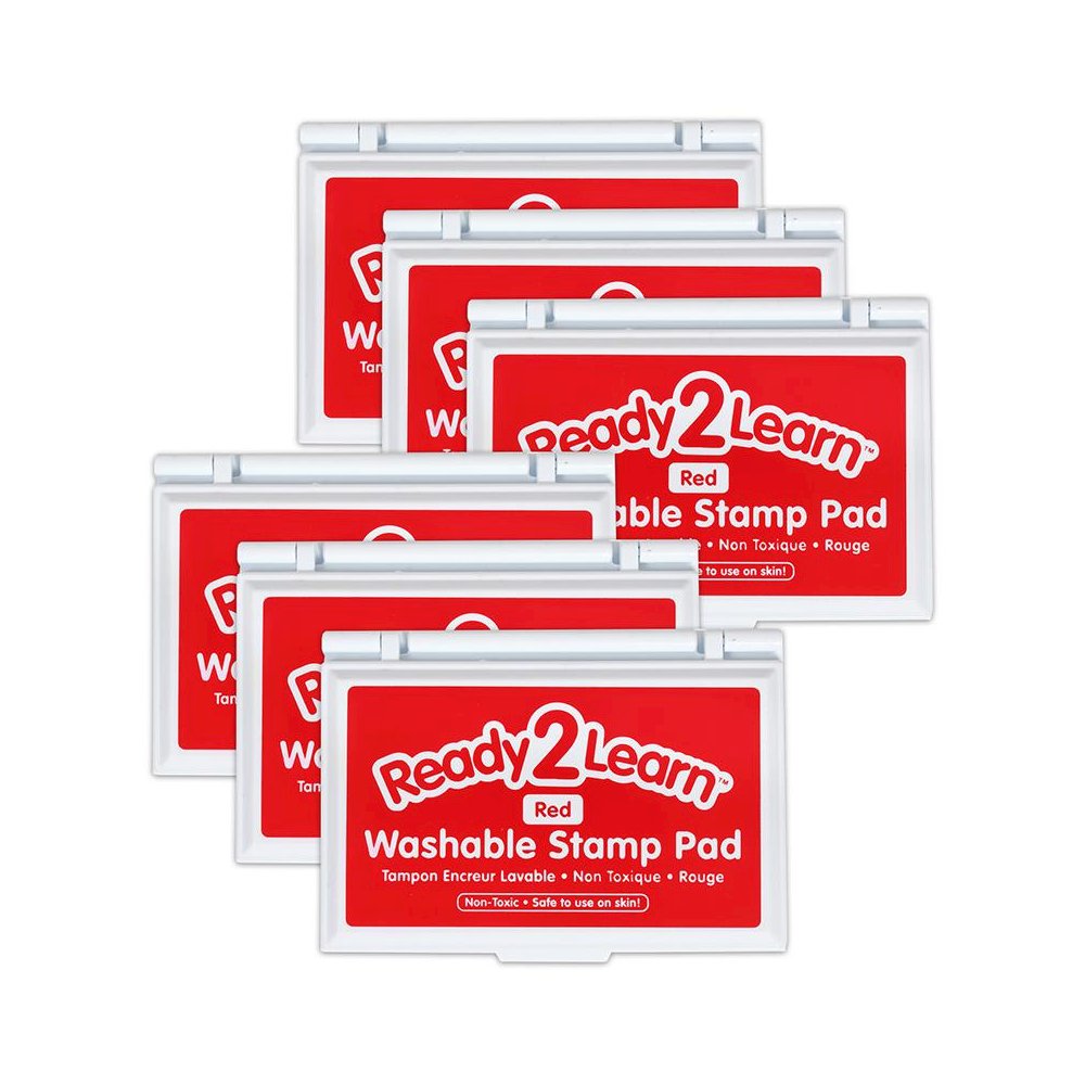 Washable Stamp Pad - Red - Pack of 6. Picture 1